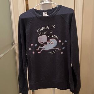 Cute Novelty Delta Fleece Sweatshirt Blue Size L